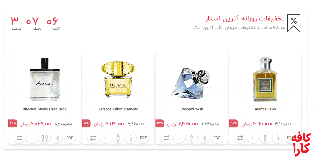محصولات فروشگاه عطر آترین استار