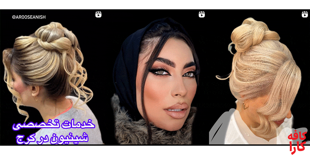 نمونه کار شینیون مو آنیش
